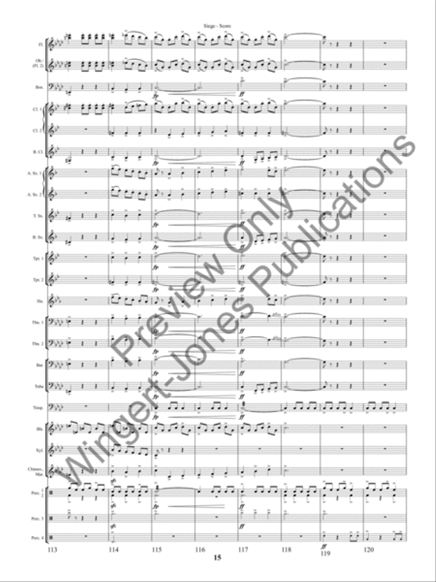 Siege (Score) Concert Band scores gallery preview page 18