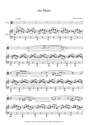 Book cover for Ave Maria - Franz Schubert (Viola + Piano)