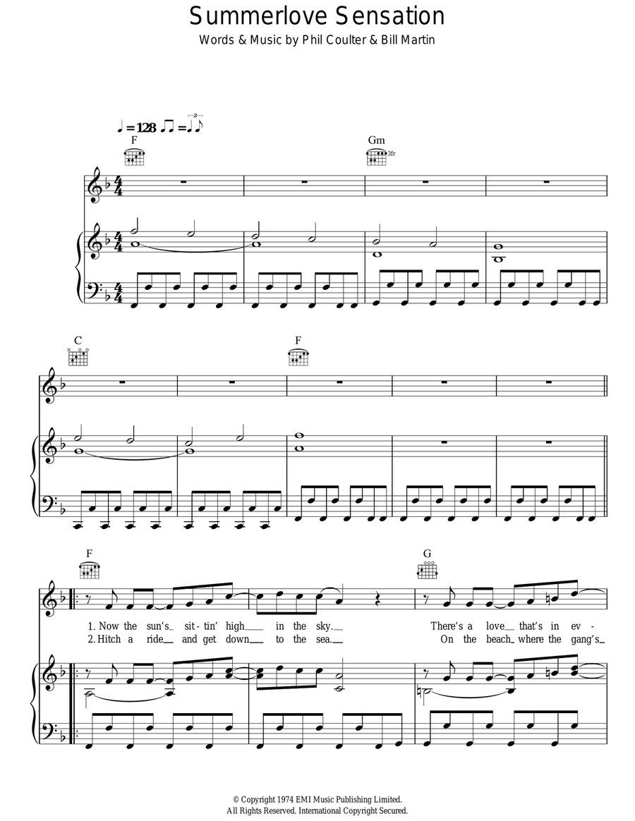 Summerlove Sensation Acoustic Guitar scores gallery preview page 1
