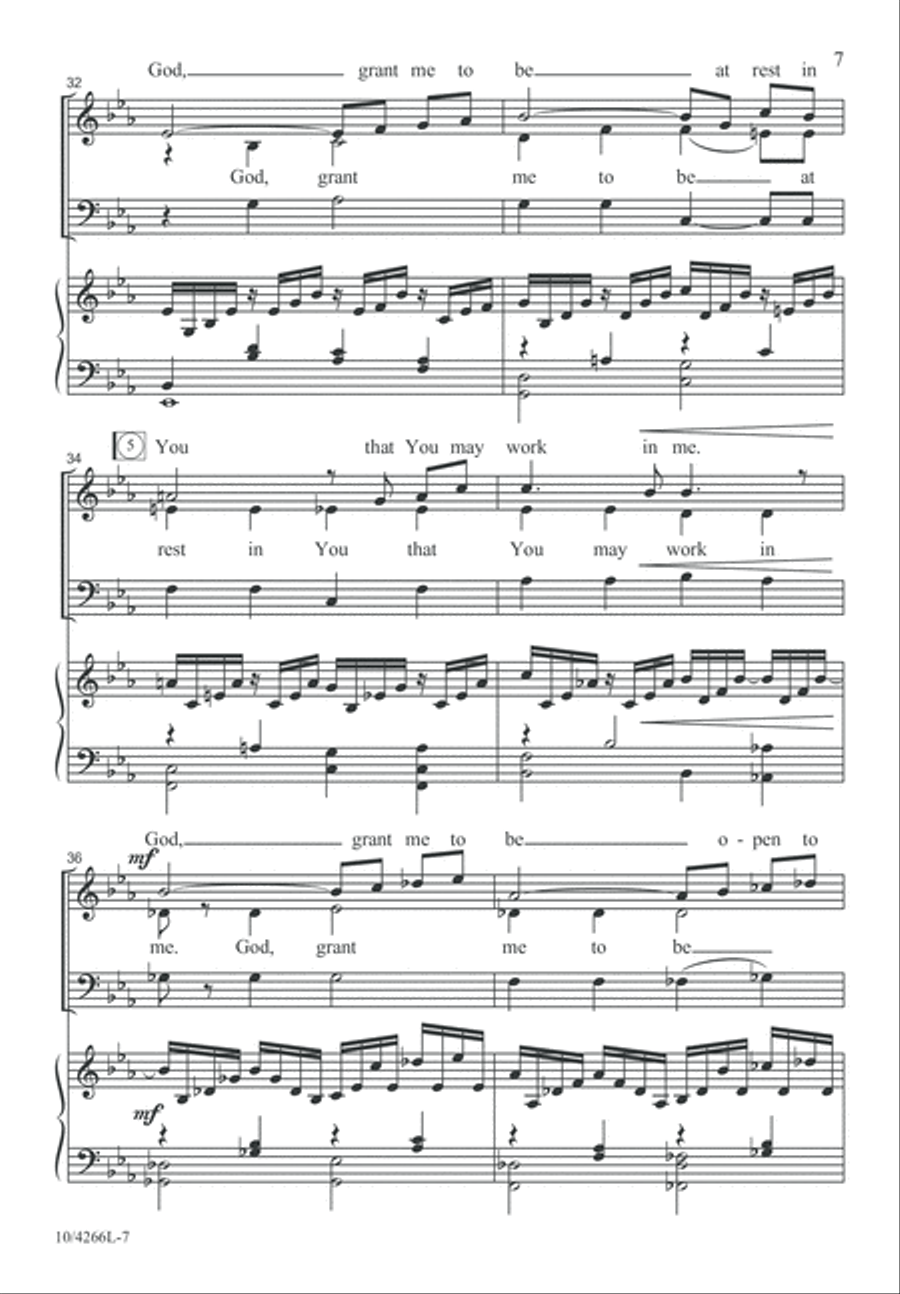 God, Grant Me to Be Silent 3-Part scores gallery preview page 7