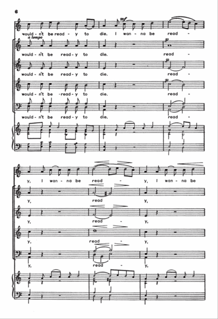 I Wanna be Ready 4-Part scores gallery preview page 5