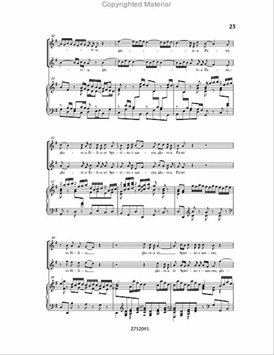 Cantata No. 191: Gloria in Excelsis Deo, BWV 191 4-Part scores gallery preview page 25