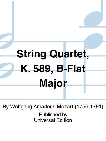 String Quartet, K. 589, Bfl Ma