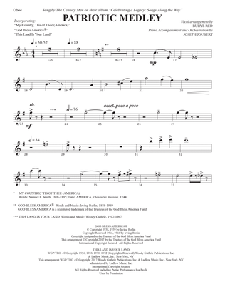 Patriotic Medley - Oboe