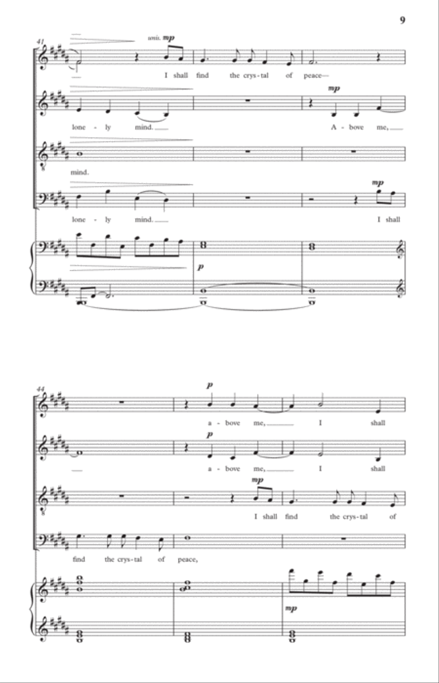 The Music of Stillness Divisi scores gallery preview page 13