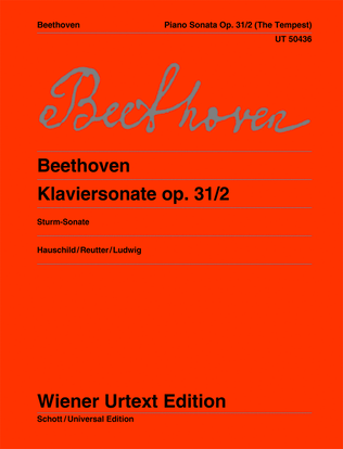 Book cover for Piano Sonata op. 31/2