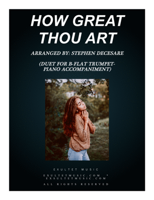 Book cover for How Great Thou Art (Duet for Bb-Trumpet - Piano Accompaniment)