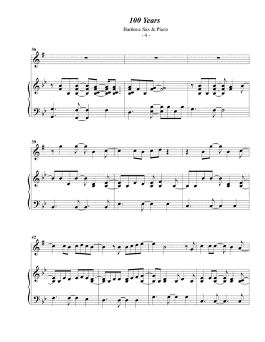 100 Years Baritone Saxophone scores gallery preview page 4
