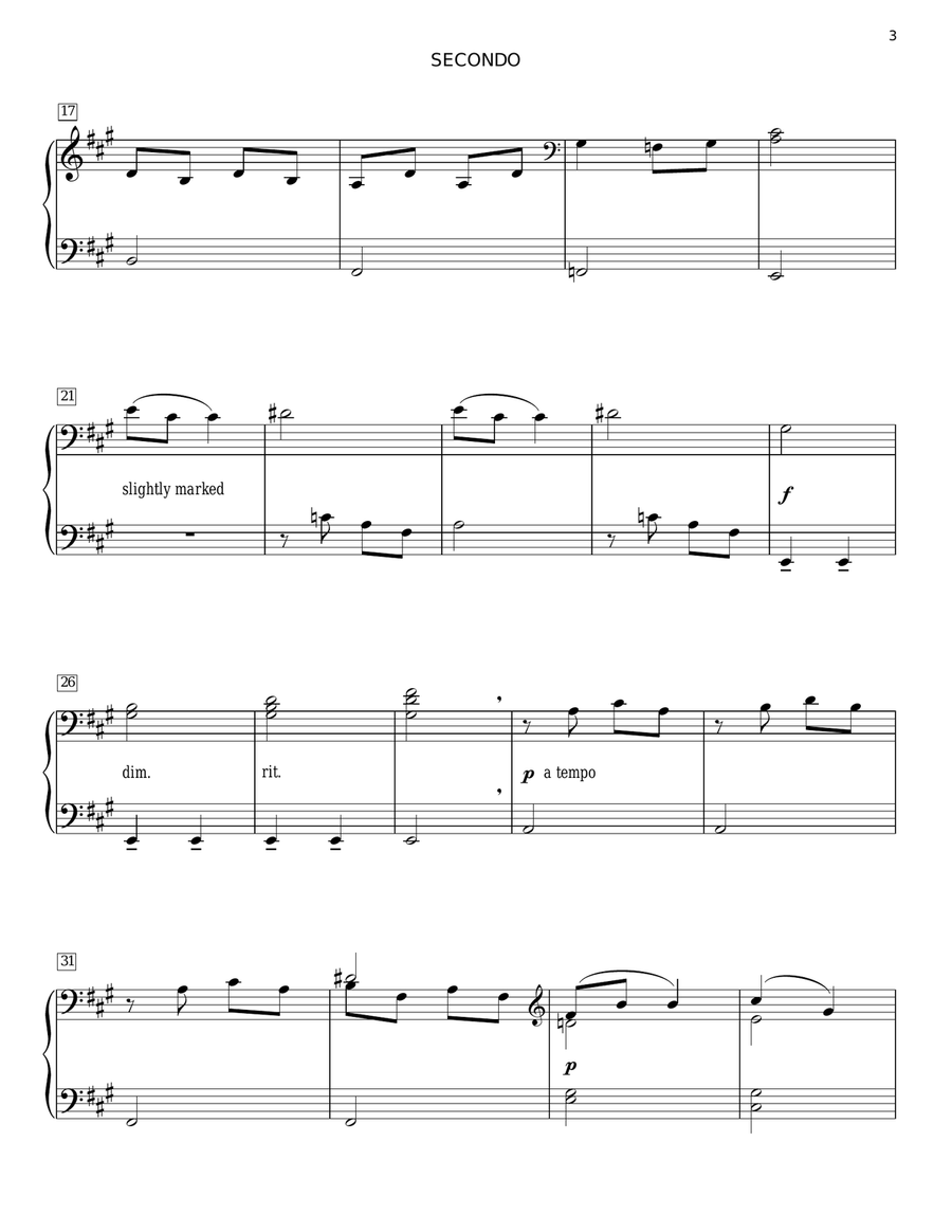 To A Wild Rose To A Wild Rose Piano Duet scores gallery preview page 3