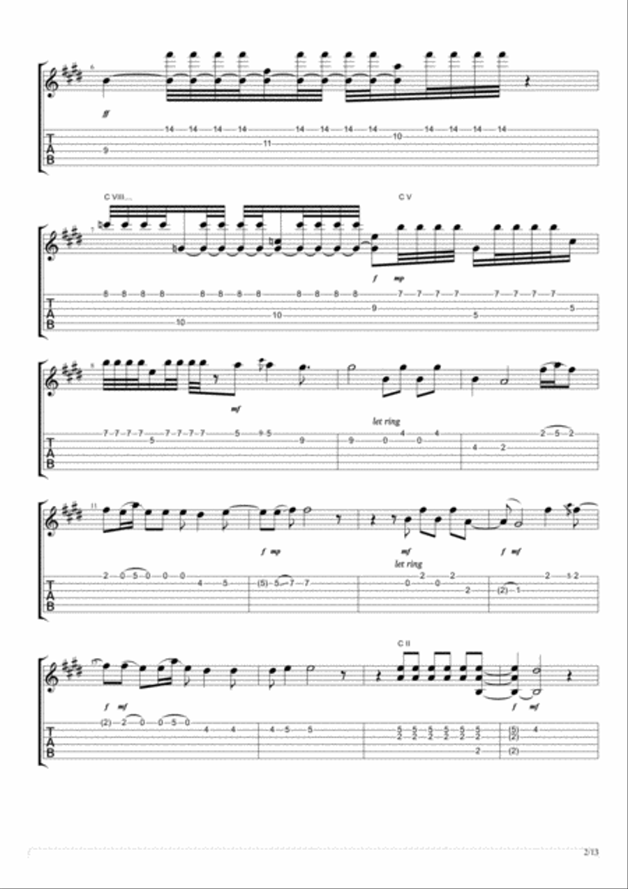 Chico And The Gypsies - Suerte - 13 - Suerte Electric Guitar scores gallery preview page 2