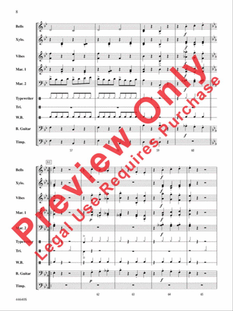 The Typewriter Percussion Ensemble scores gallery preview page 9