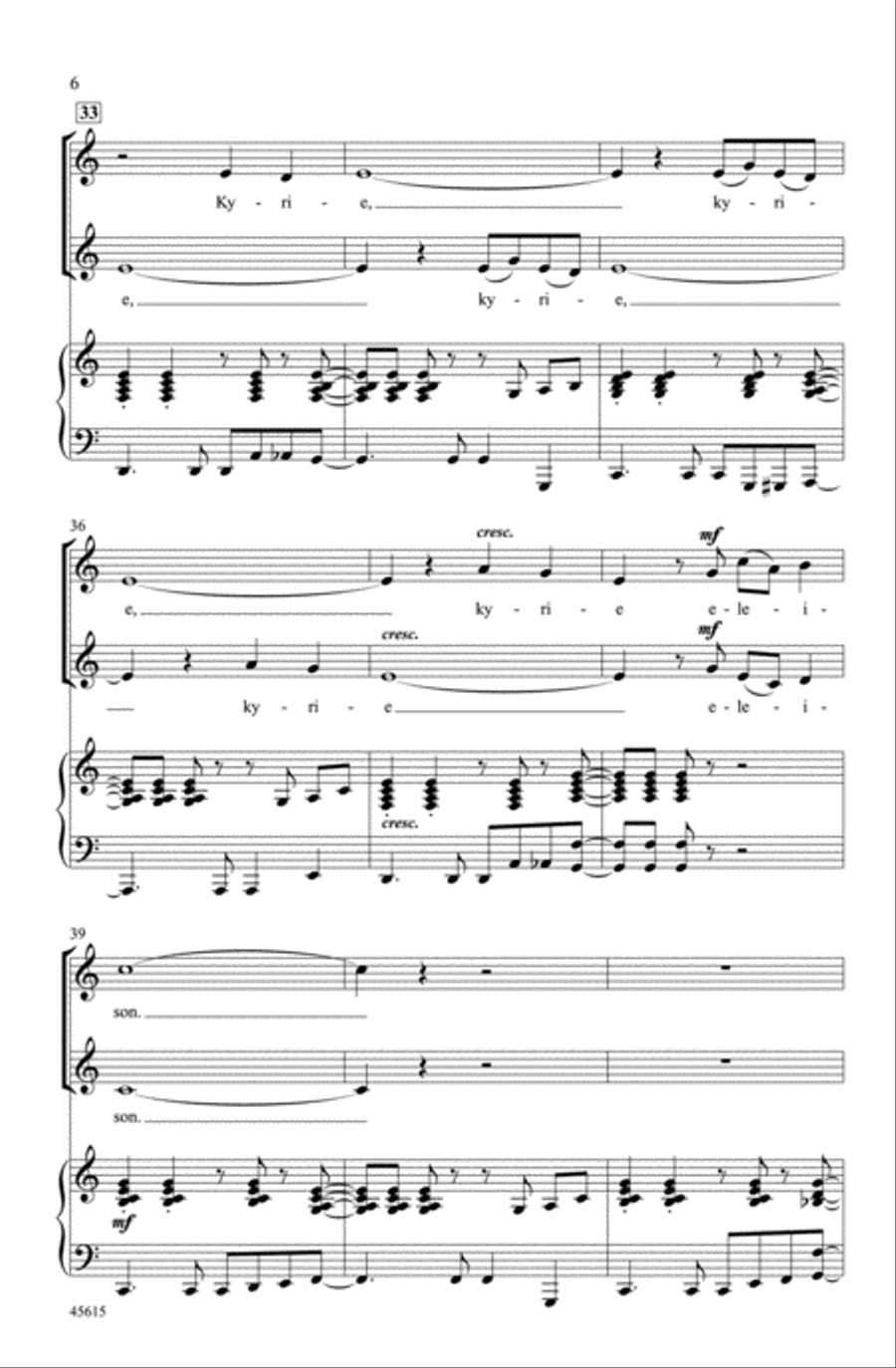 Jazz Kyrie Jazz Kyrie Choir scores gallery preview page 5