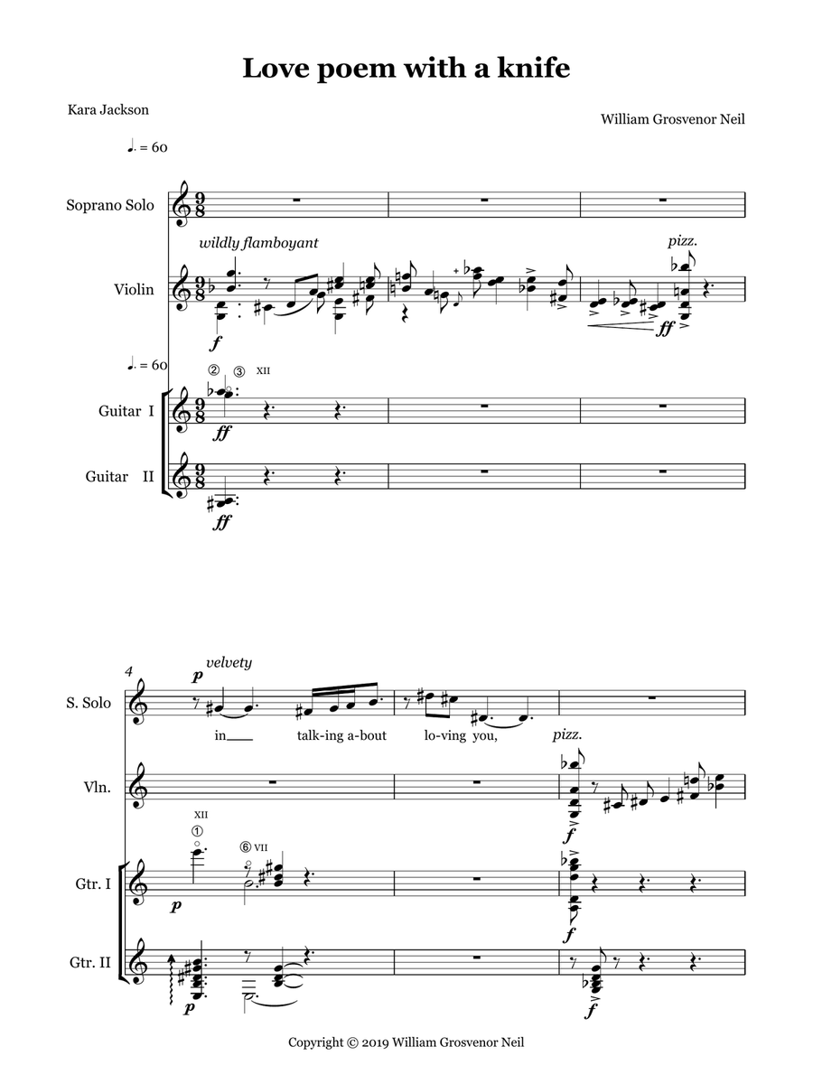 Love poem with a knife Acoustic Guitar scores gallery preview page 6
