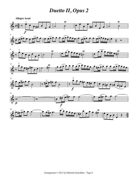 Quantz Duets - Violin A + Violin B