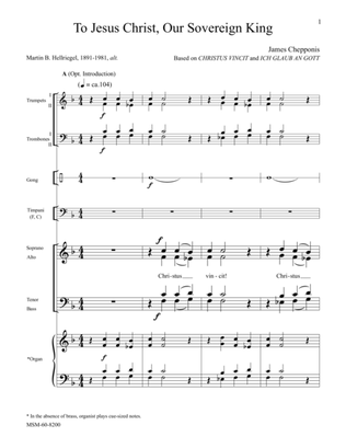 To Jesus Christ, Our Sovereign King (Downloadable Full Score)