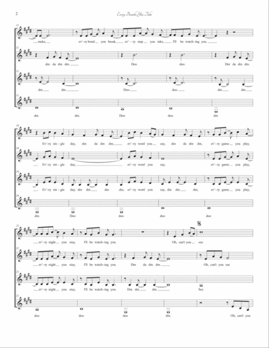 Every Breath You Take Every Breath You Take SSAA scores gallery preview page 2