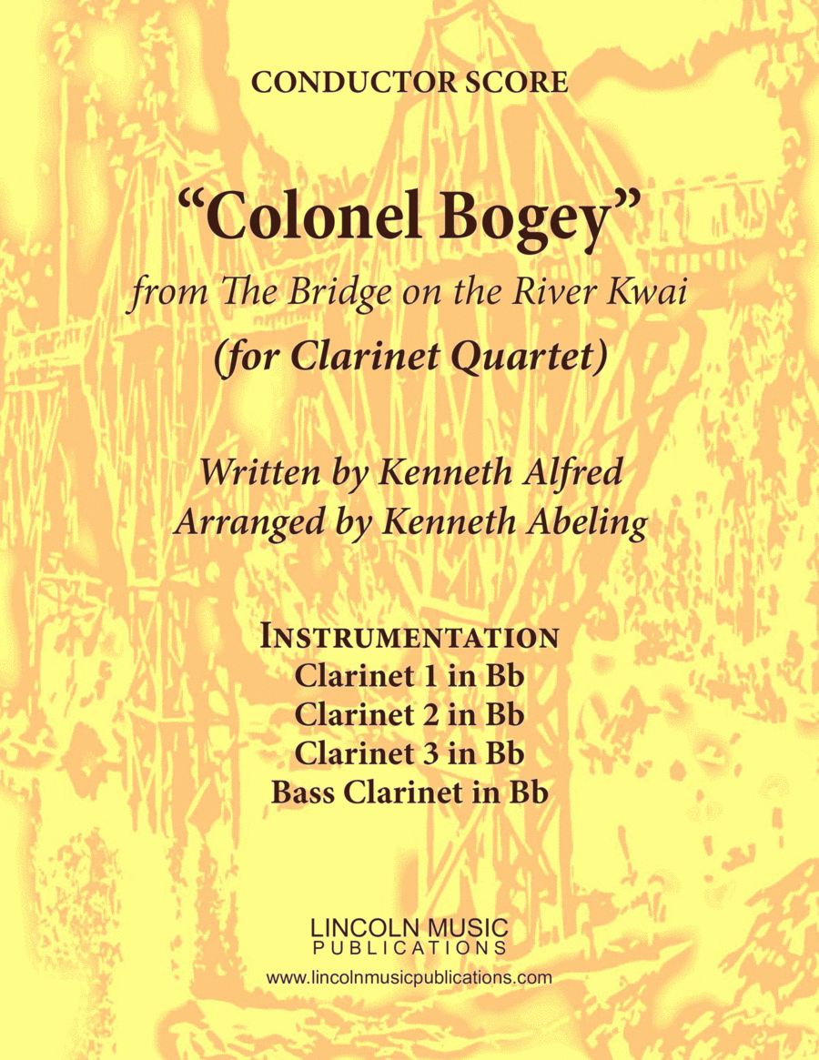 March - “Colonel Bogey” (for Clarinet Quartet) Clarinet Quartet scores gallery preview page 1