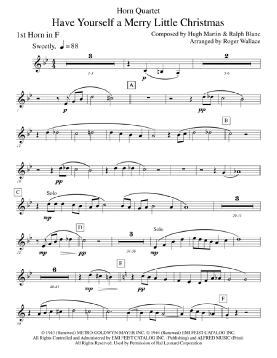 Have Yourself A Merry Little Christmas from MEET ME IN ST. LOUIS Brass Quartet scores gallery preview page 4