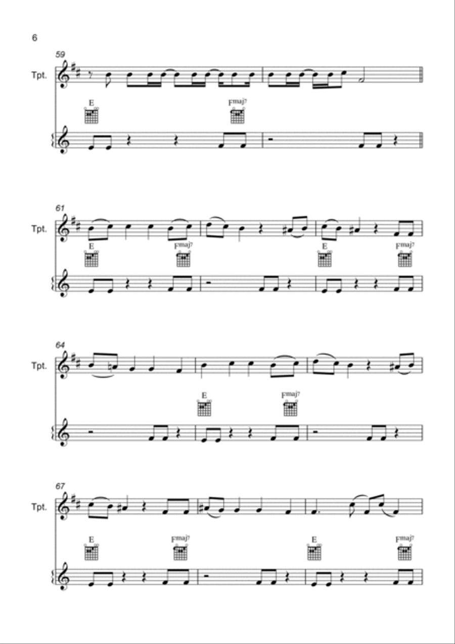 Unholy B-Flat Trumpet scores gallery preview page 6