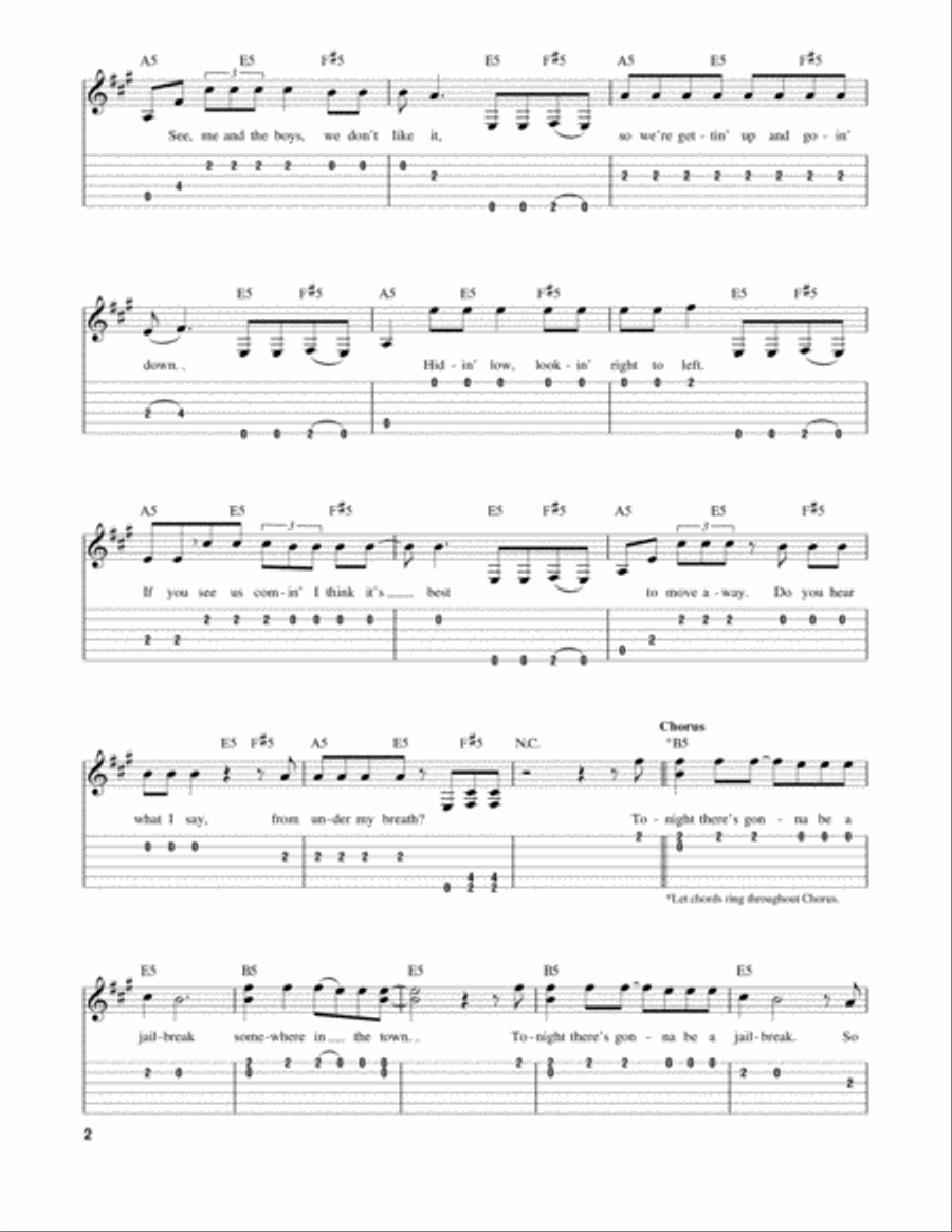 Jailbreak Jailbreak Acoustic Guitar scores gallery preview page 2