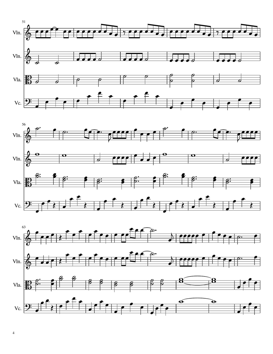 Million Reasons Million Reasons String Quartet scores gallery preview page 4