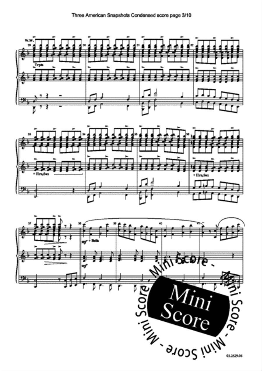 Three American Snapshots Three American Snapshots Fanfare Band scores gallery preview page 34