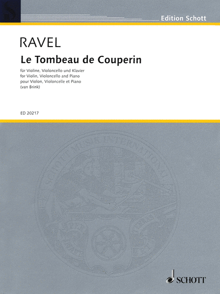 Le Tombeau De Couperin For Violin, Violoncello And Piano Score And Parts