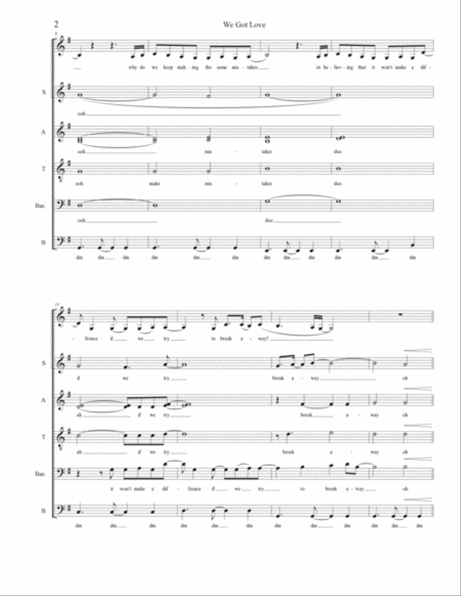 We Got Love 4-Part scores gallery preview page 2