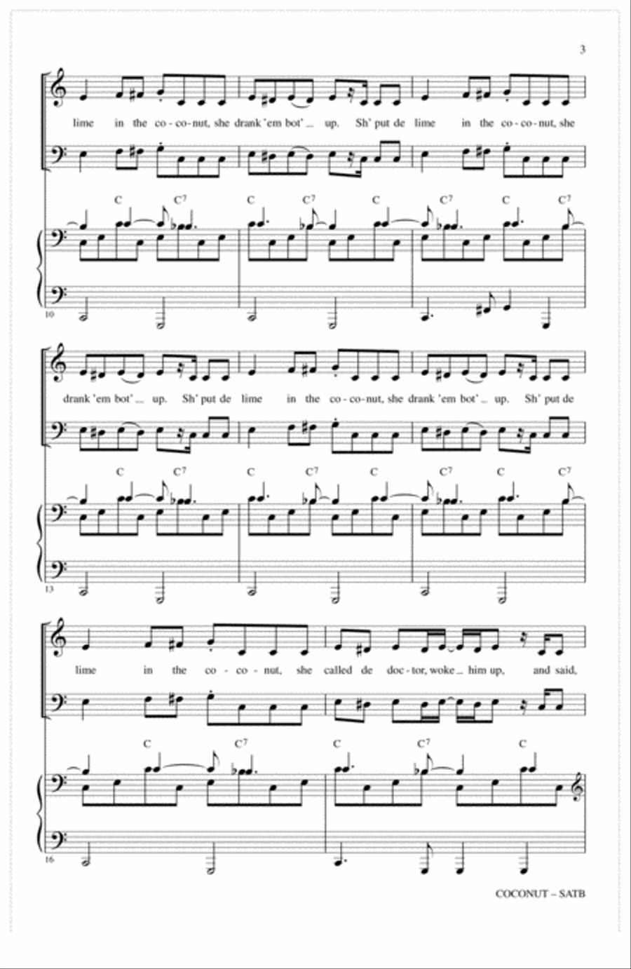 Coconut Coconut 4-Part scores gallery preview page 2