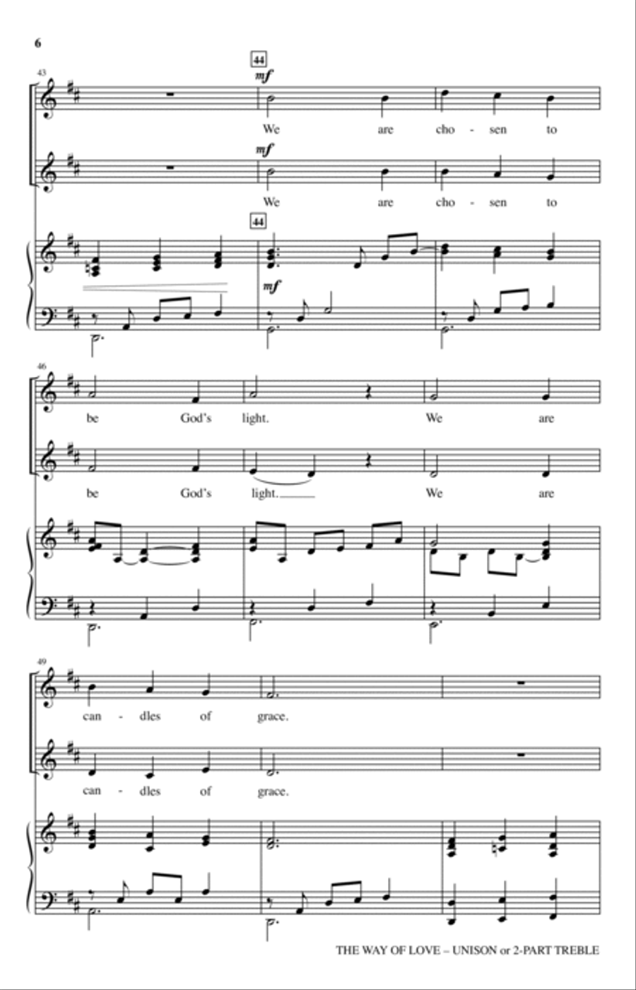 The Way Of Love The Way Of Love Unison Choir scores gallery preview page 5