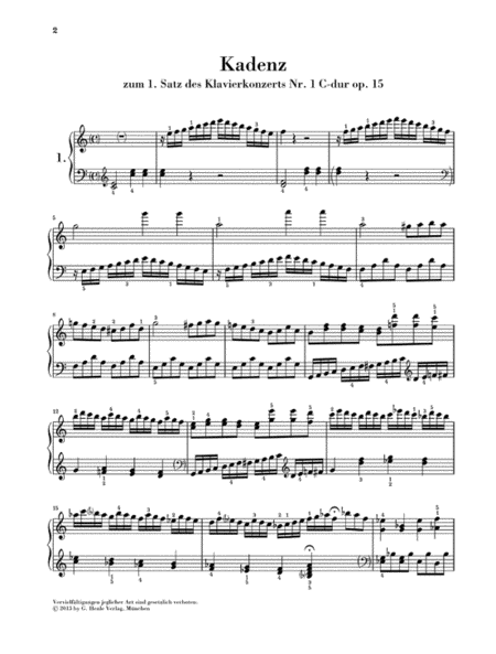 Ludwig van Beethoven – Cadenzas and Lead-Ins for Piano Concertos