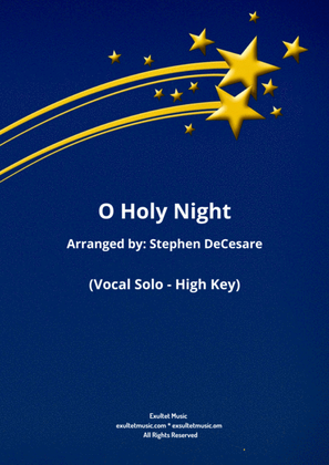 O Holy Night (Vocal solo - High Key - (Db)