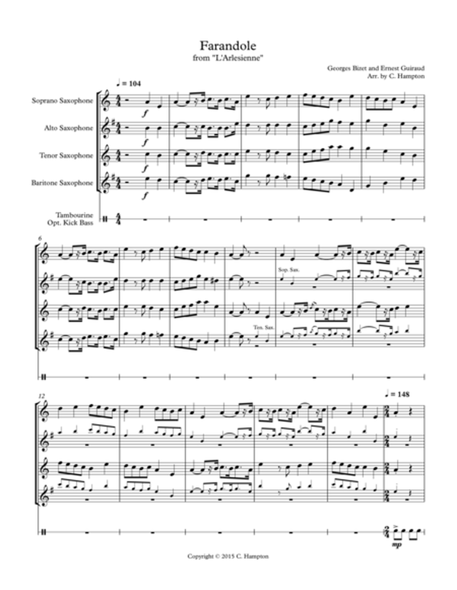 Farandole from "L'Arlesienne" for sax quartet image number null