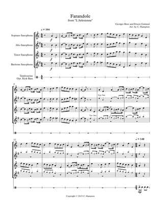Farandole from "L'Arlesienne" for sax quartet