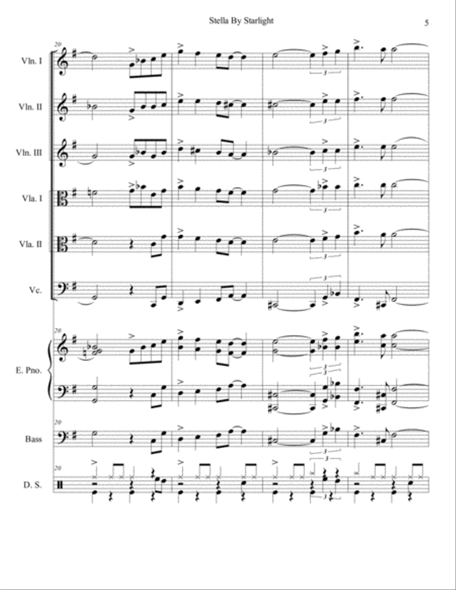 Stella By Starlight Set of Parts scores gallery preview page 5