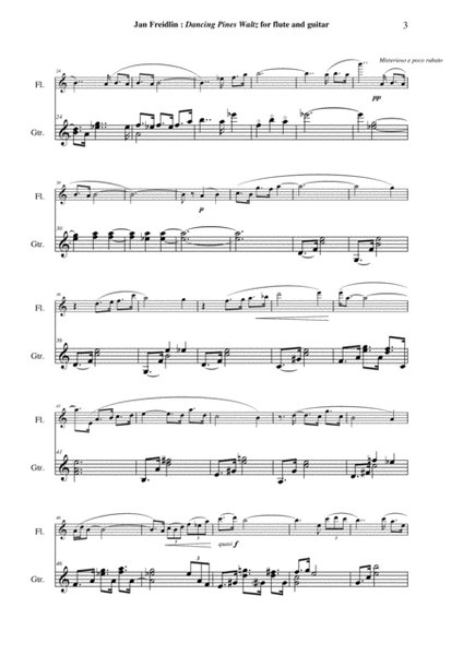 Jan Freidlin: Dancing Pines Waltz for flute and guitar