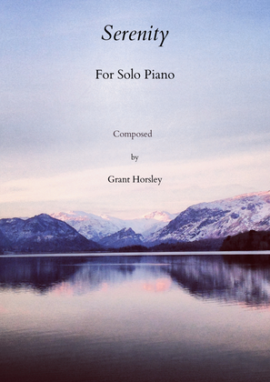 Book cover for Serenity. Original for Solo Piano.