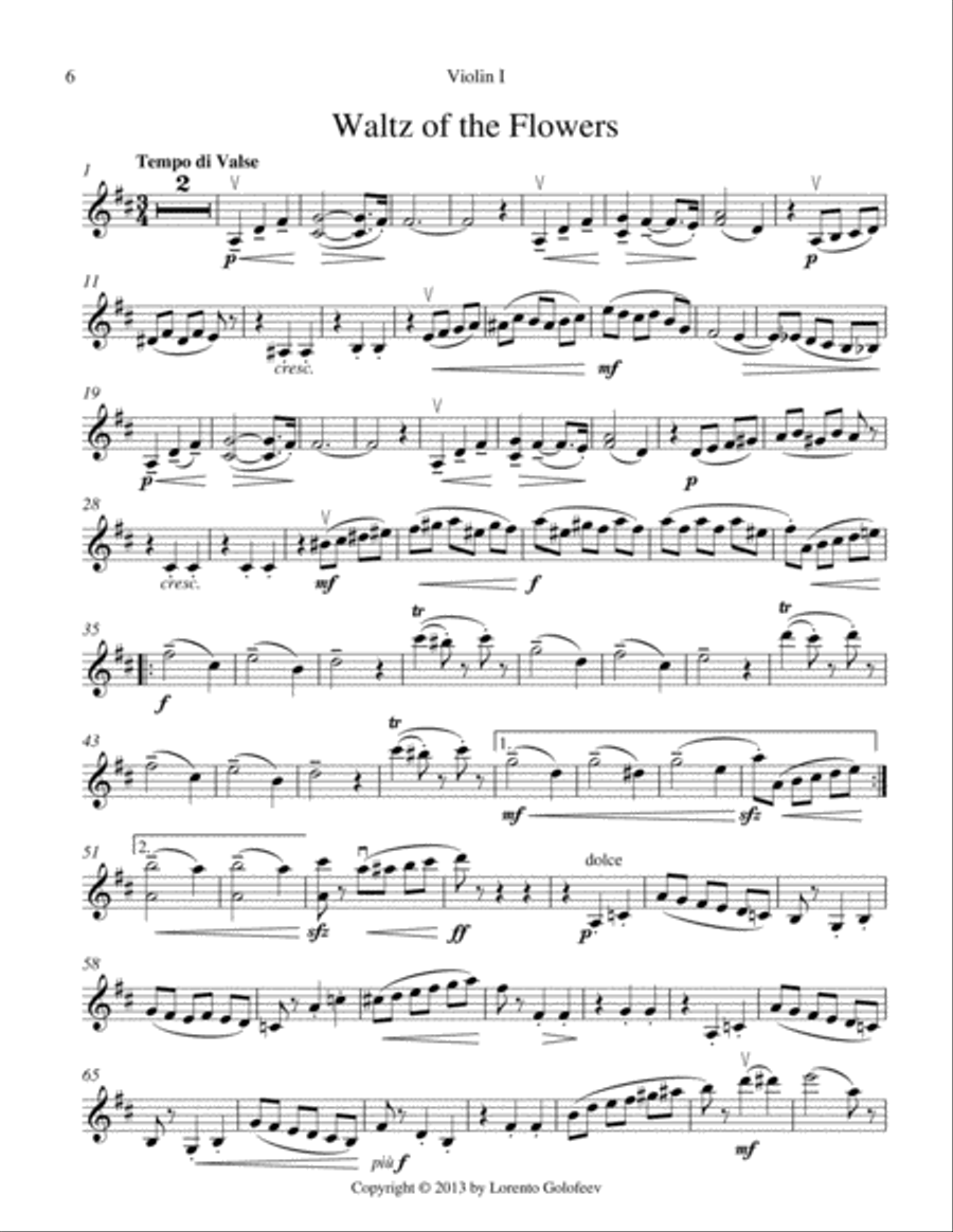 Suite from The Nutcracker String Quartet scores gallery preview page 6
