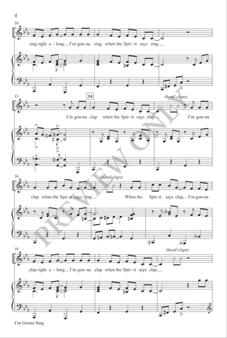 I'm Gonna Sing Unison Choir scores gallery preview page 3