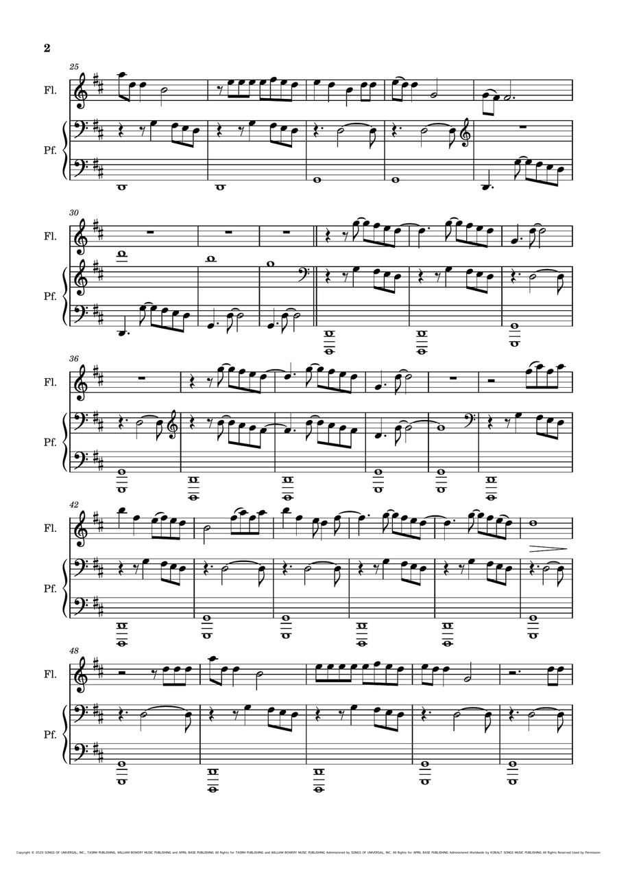 Evermore Flute Solo scores gallery preview page 4