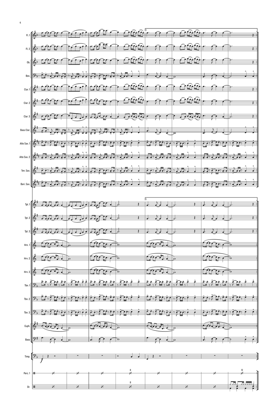 Raise Your Glass Concert Band scores gallery preview page 6