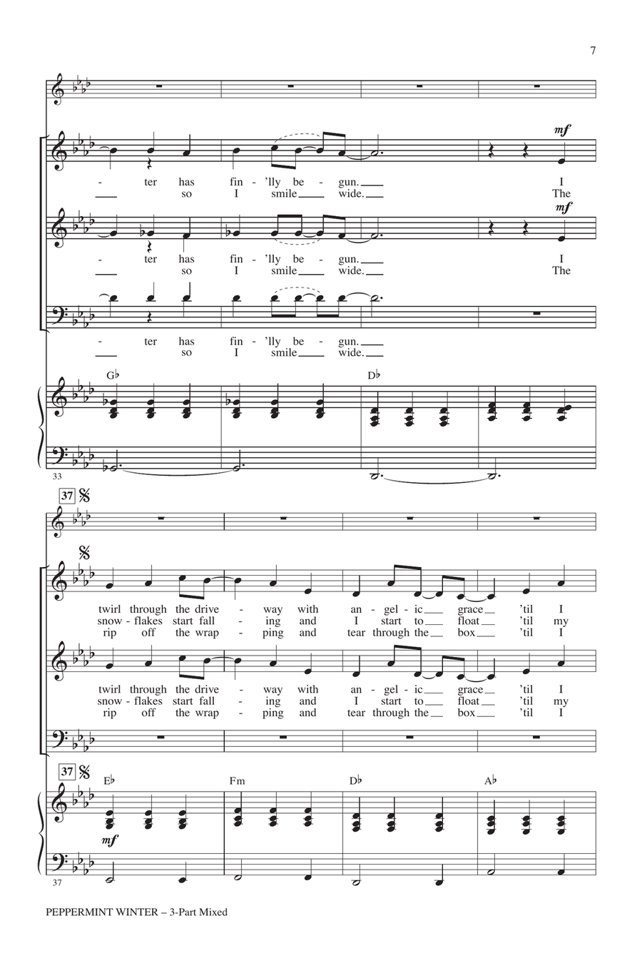 Peppermint Winter 3-Part scores gallery preview page 5