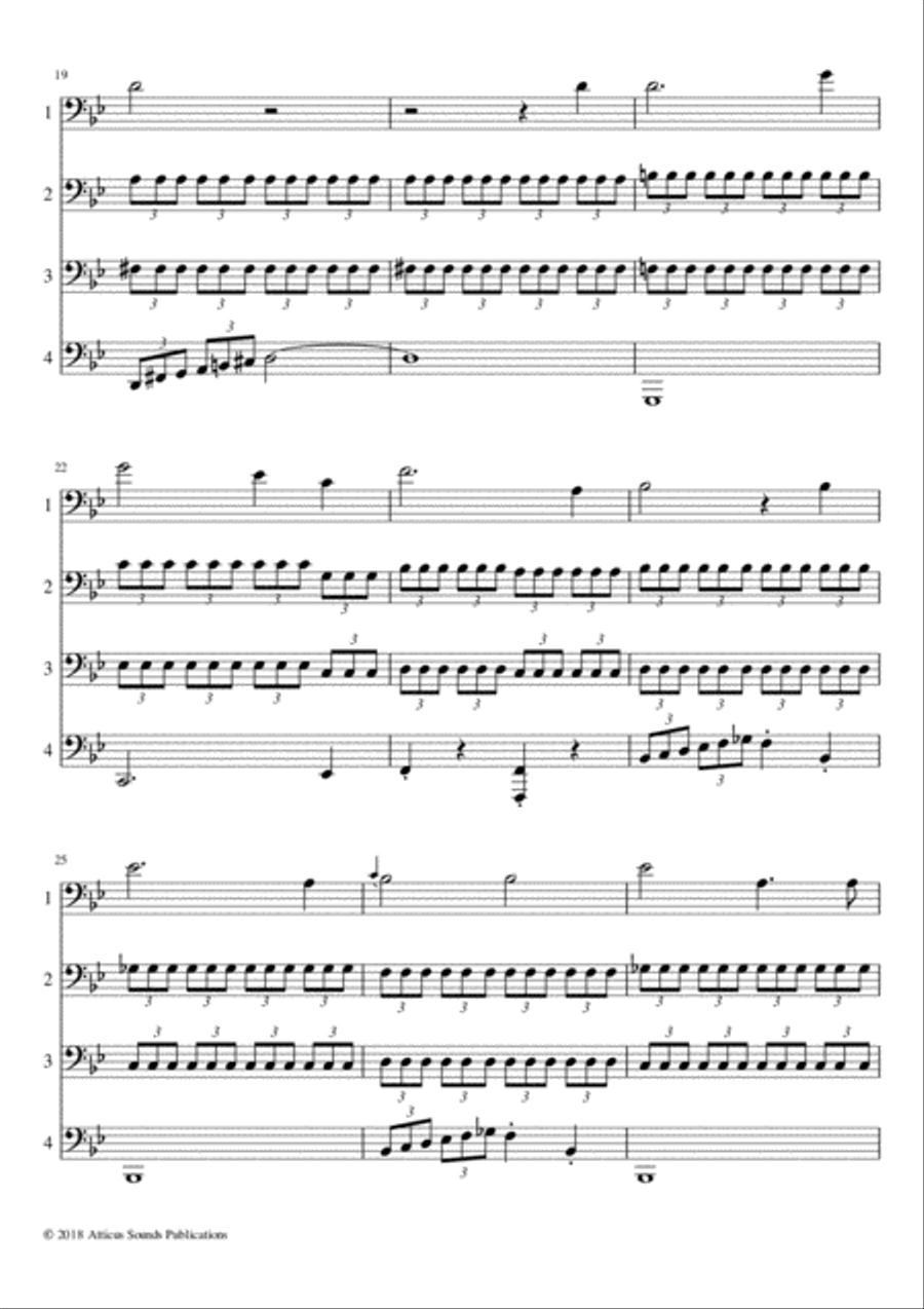 Erlkönig (Arranged for Euphonium Quartet) Brass Ensemble scores gallery preview page 4
