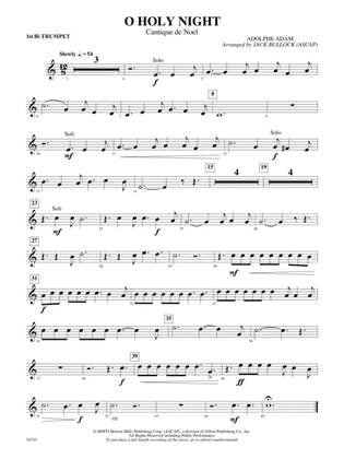 O Holy Night (Cantique de Noel): 1st B-flat Trumpet