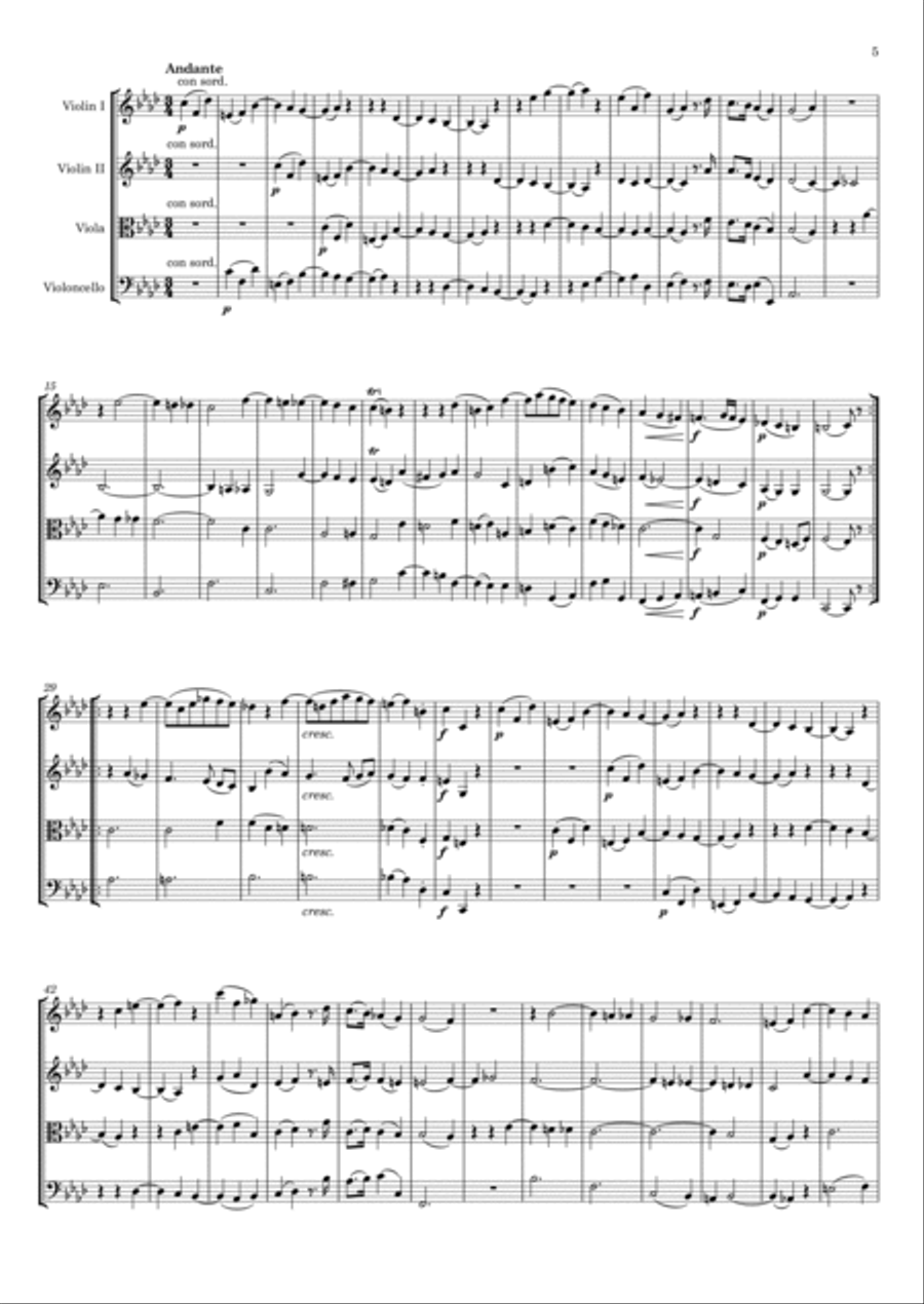Mozart - String Quartet No.8 in F major, K.168 String Quartet scores gallery preview page 6