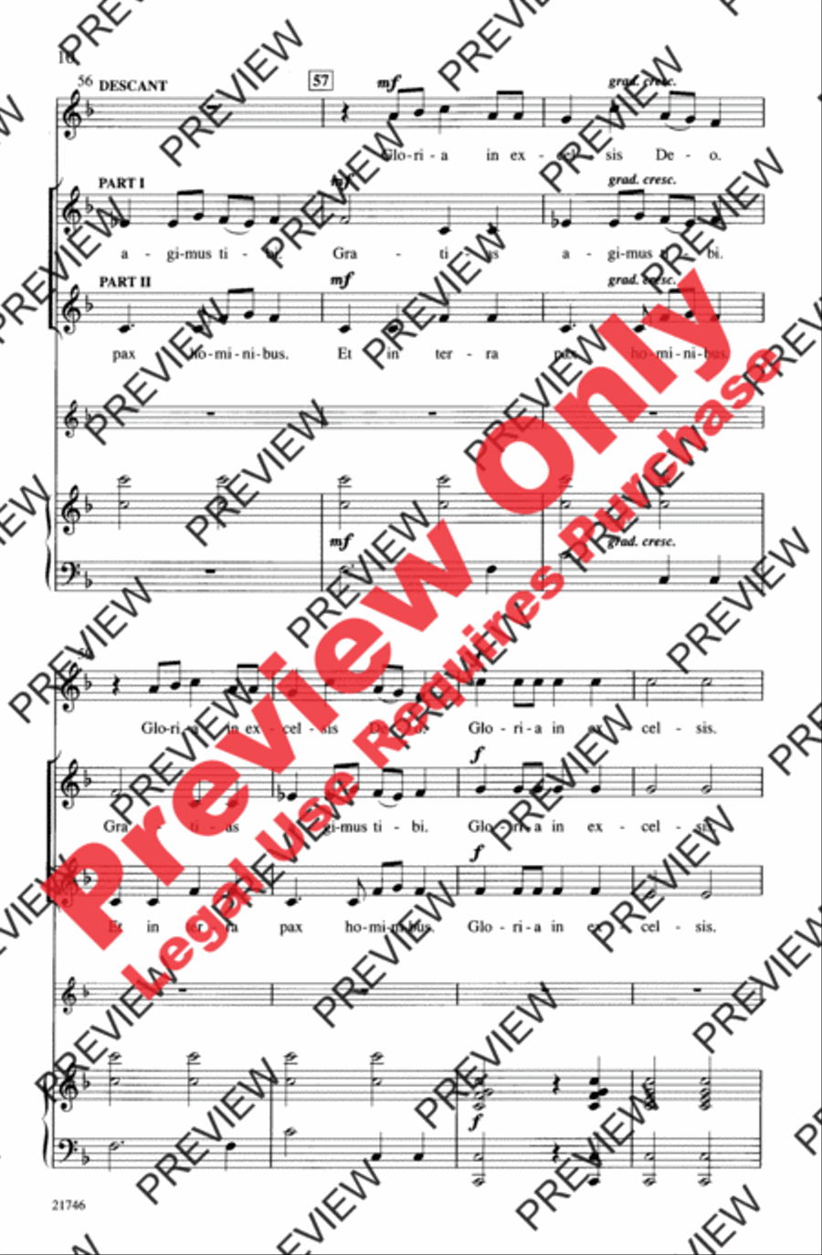 Gloria Fanfare Gloria Fanfare 2-Part scores gallery preview page 10