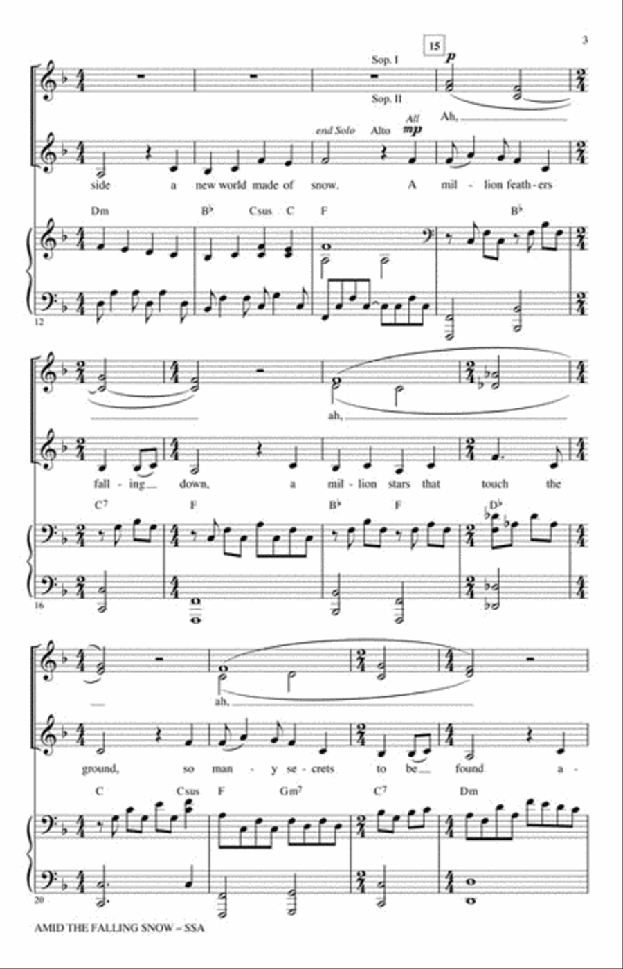 Amid the Falling Snow SSA scores gallery preview page 3