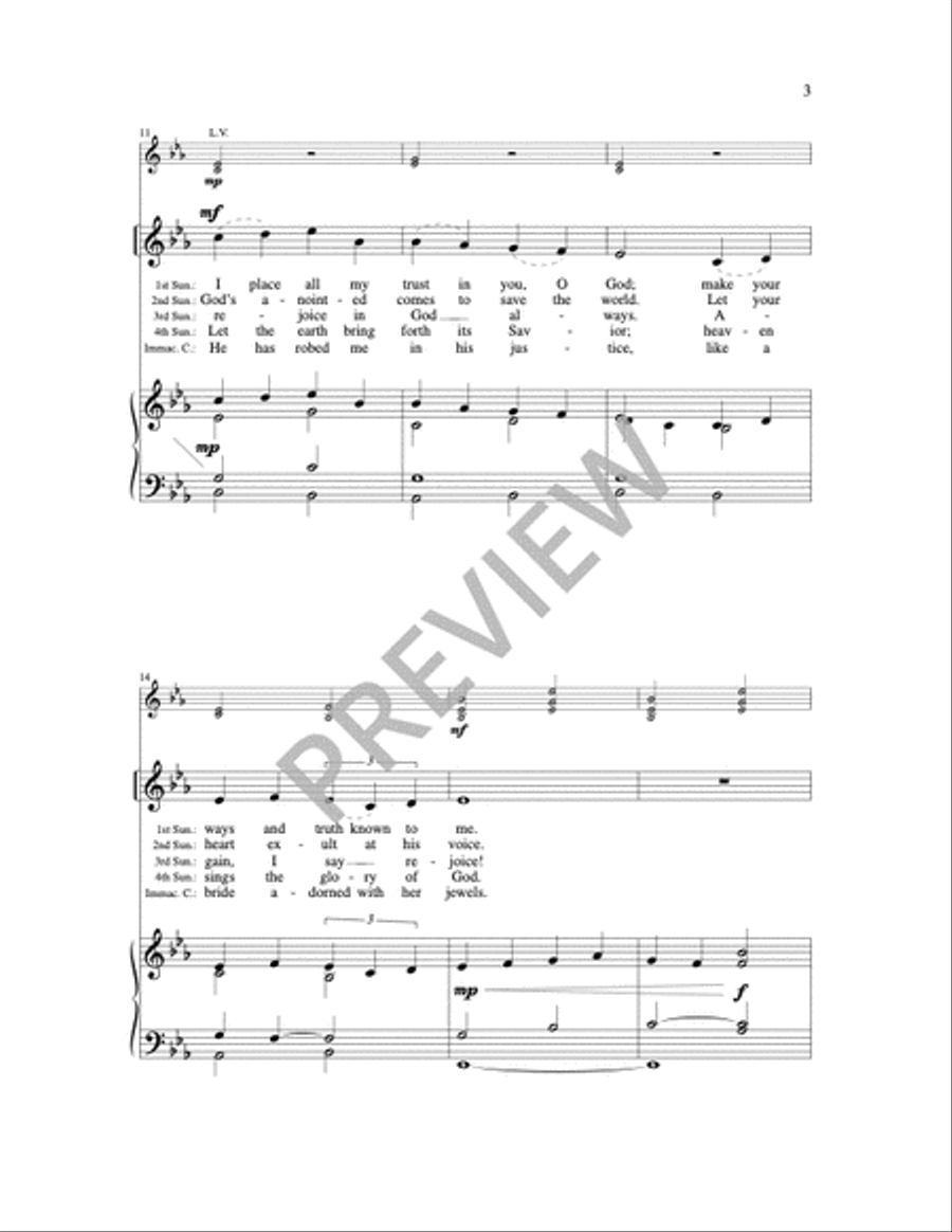 Advent Gathering Rite 3-Part scores gallery preview page 13