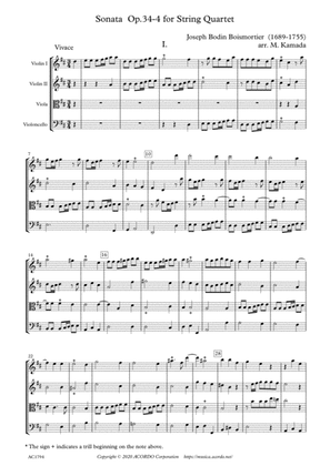 Sonata Op.34-4 for String Quartet