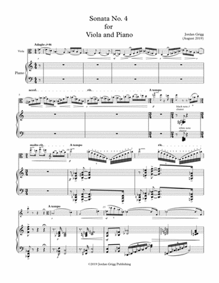 Book cover for Sonata No 4 for Viola and Piano